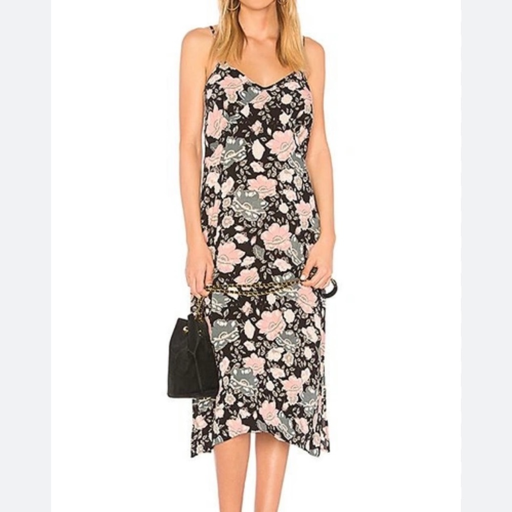 spell and the gypsy winona black floral slip dress